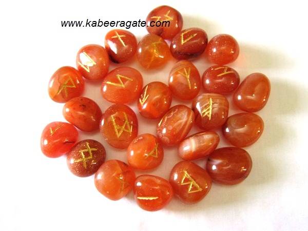 Red Carnelian Rune Set